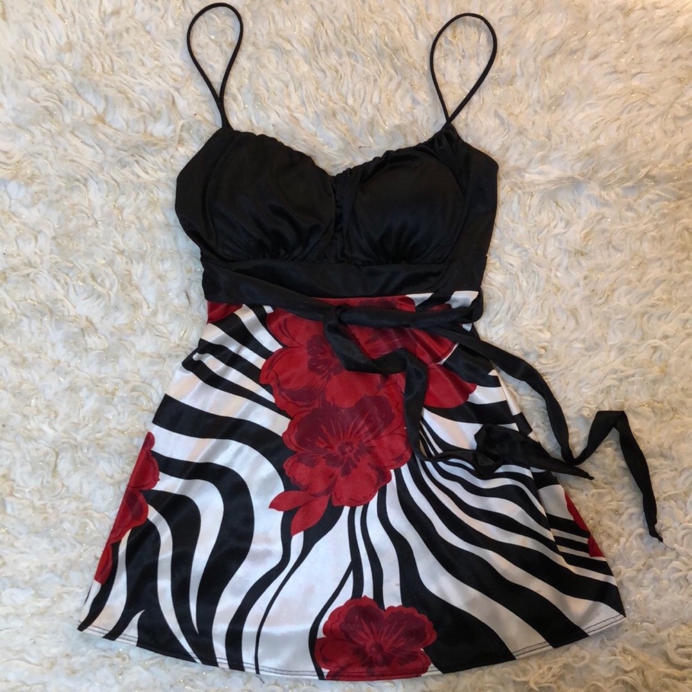 Silky mini dress, size M